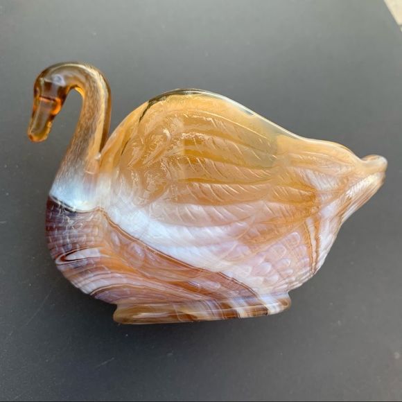 Vintage Imperial Caramel Brown Slag End O’Day Dish - Picture 9 of 17